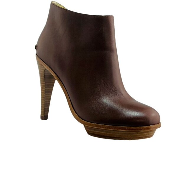 Elaine Turner Womens Brown Leather Ankle Boots Size 8.5 - Picture 8 of 13